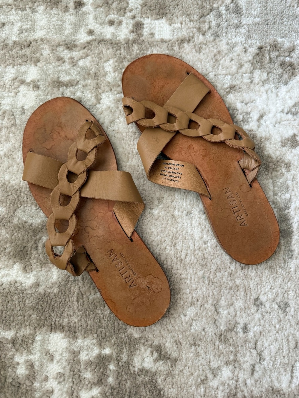 Vici Tan Leather Sandals
